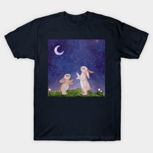 Stargazing Rabbits T-Shirt